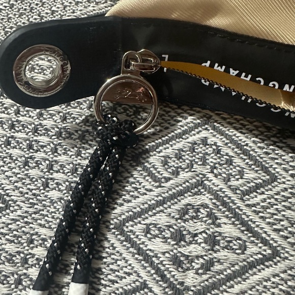 Longchamp Le Pliage White Canvas Tote With Shoulder Strap - Picture 6 of 6